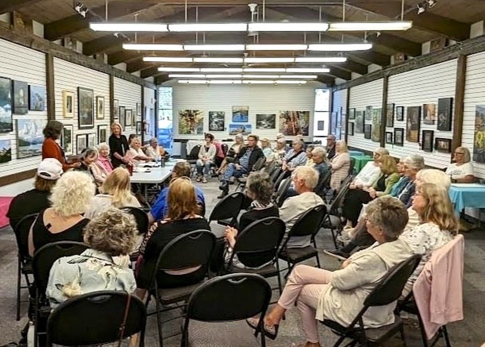 community meeting at artist guild gallery event | GPS: 49.041330, -123.058492